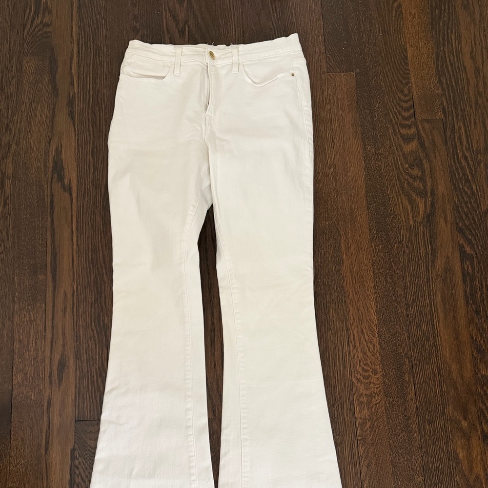 Frame Denim White Le High Flare Jeans - Picture 4 of 7